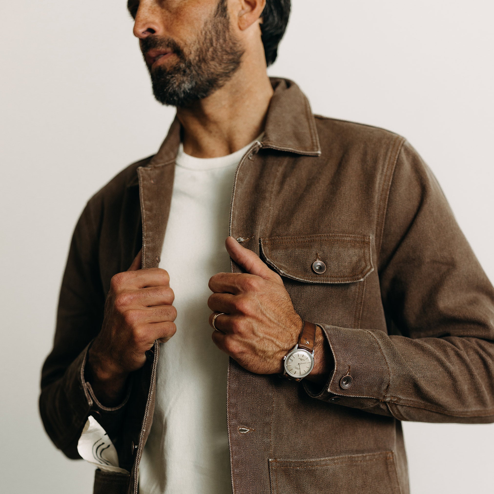 The Fremont Jacket in Aged Penny Chipped Canvas