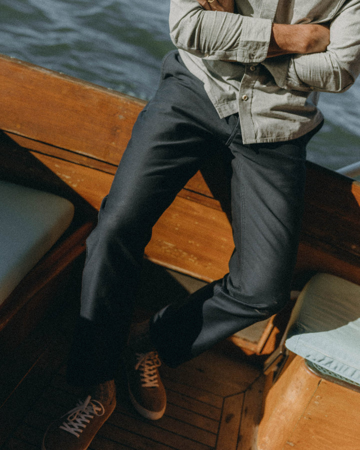 The Deck Pant in Dark Navy Bedford - 34" Leg