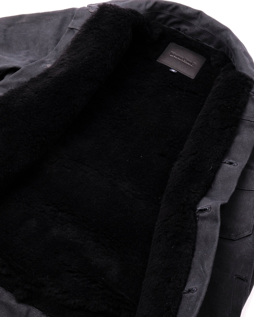 Alpaca Lined Waxed Riders Jacket - Black