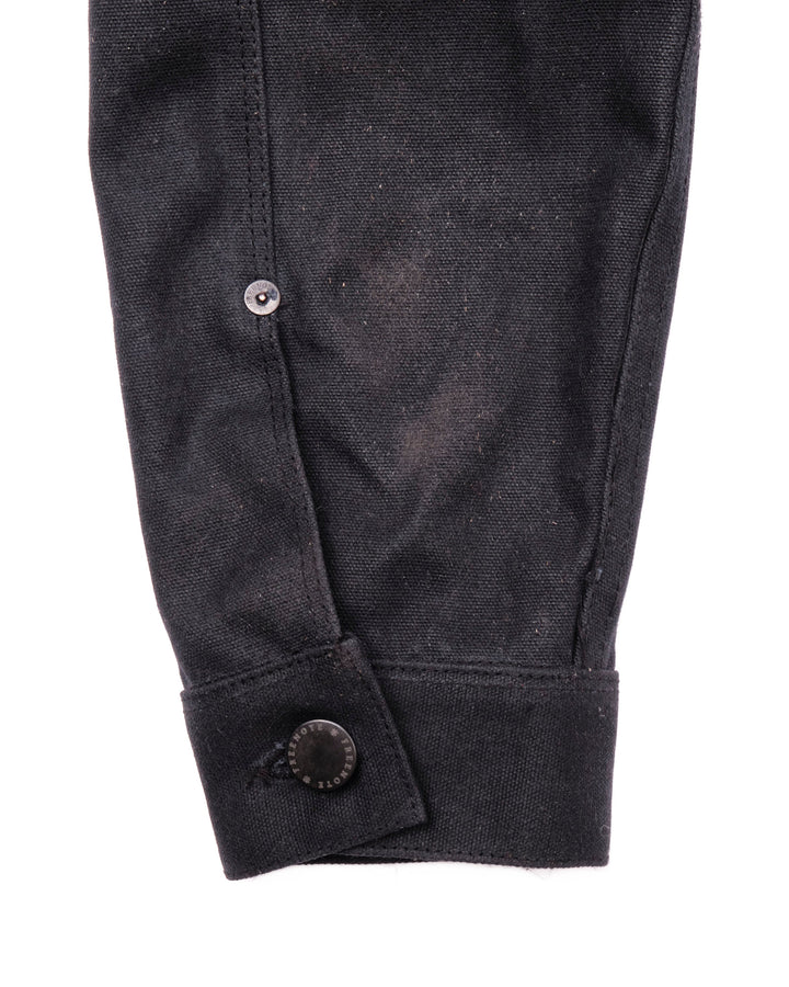 Alpaca Lined Waxed Riders Jacket - Black