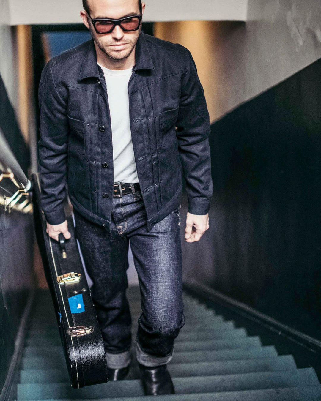 Alpaca Lined Waxed Riders Jacket - Black