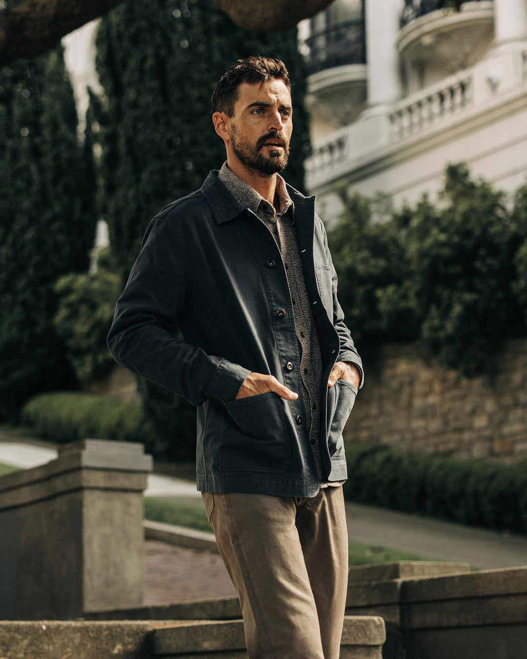 The Ojai Jacket in Organic Navy Foundation Twill