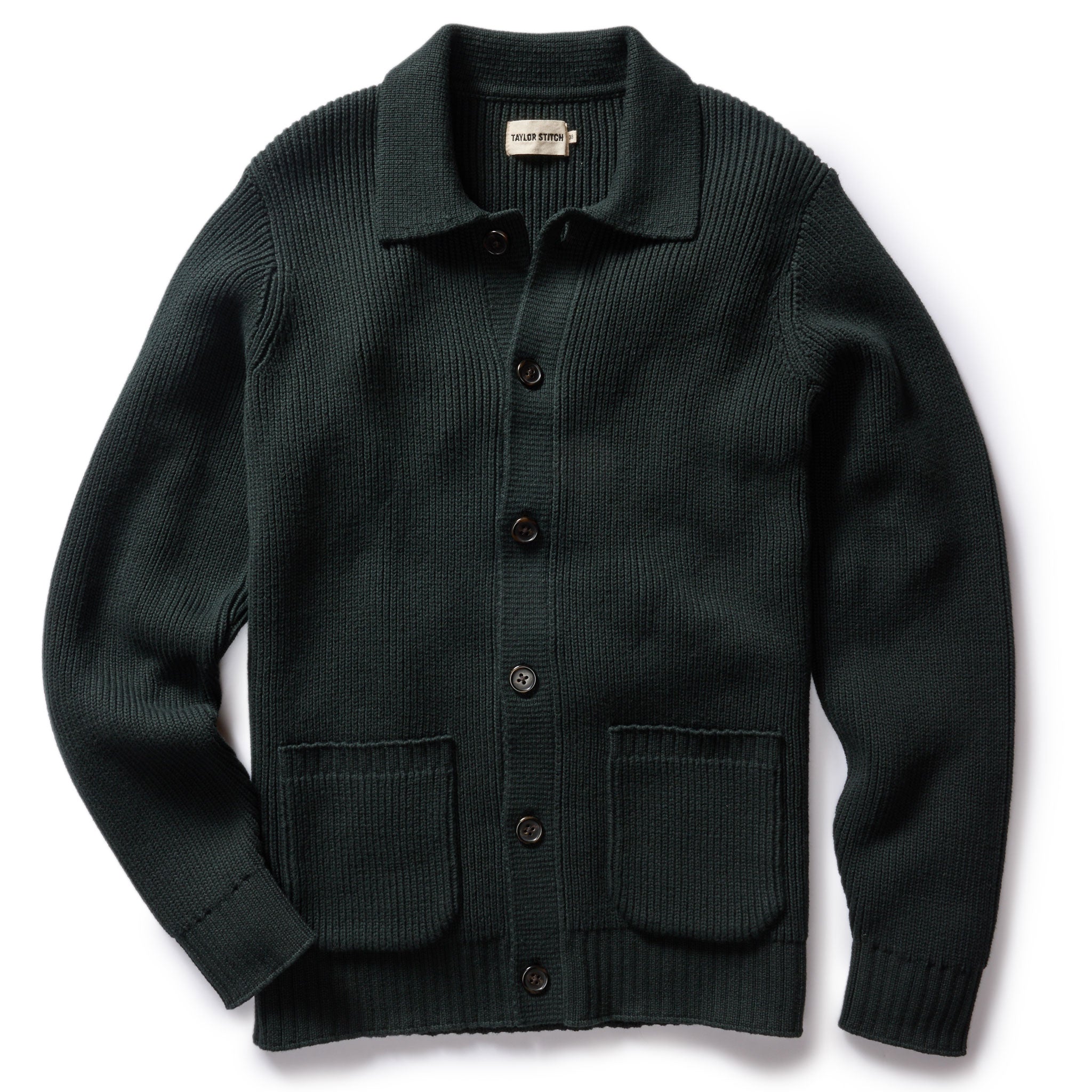 The Harbor Sweater Jacket in Black Pine Heather