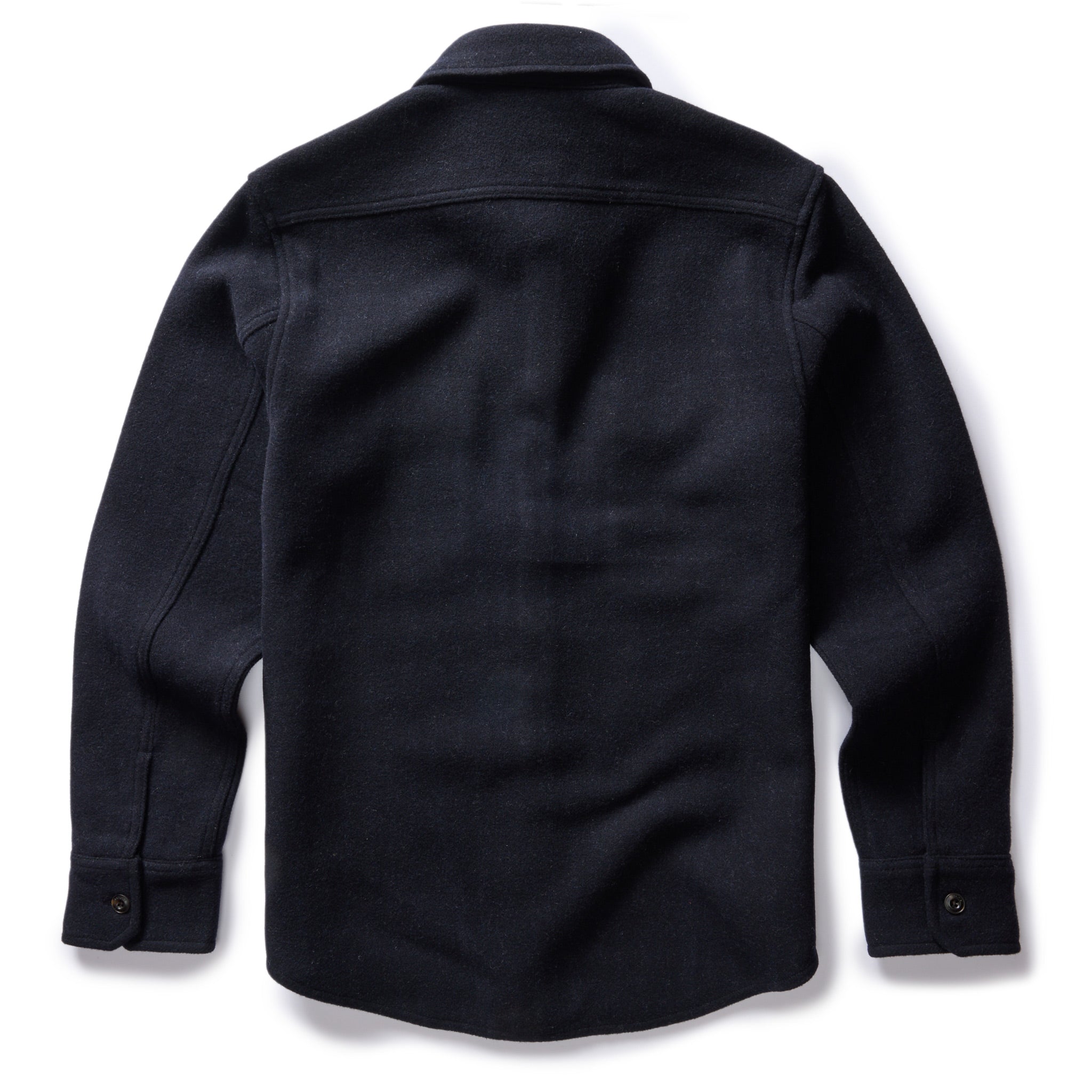 The Maritime Shirt Jacket in Dark Navy Wool
