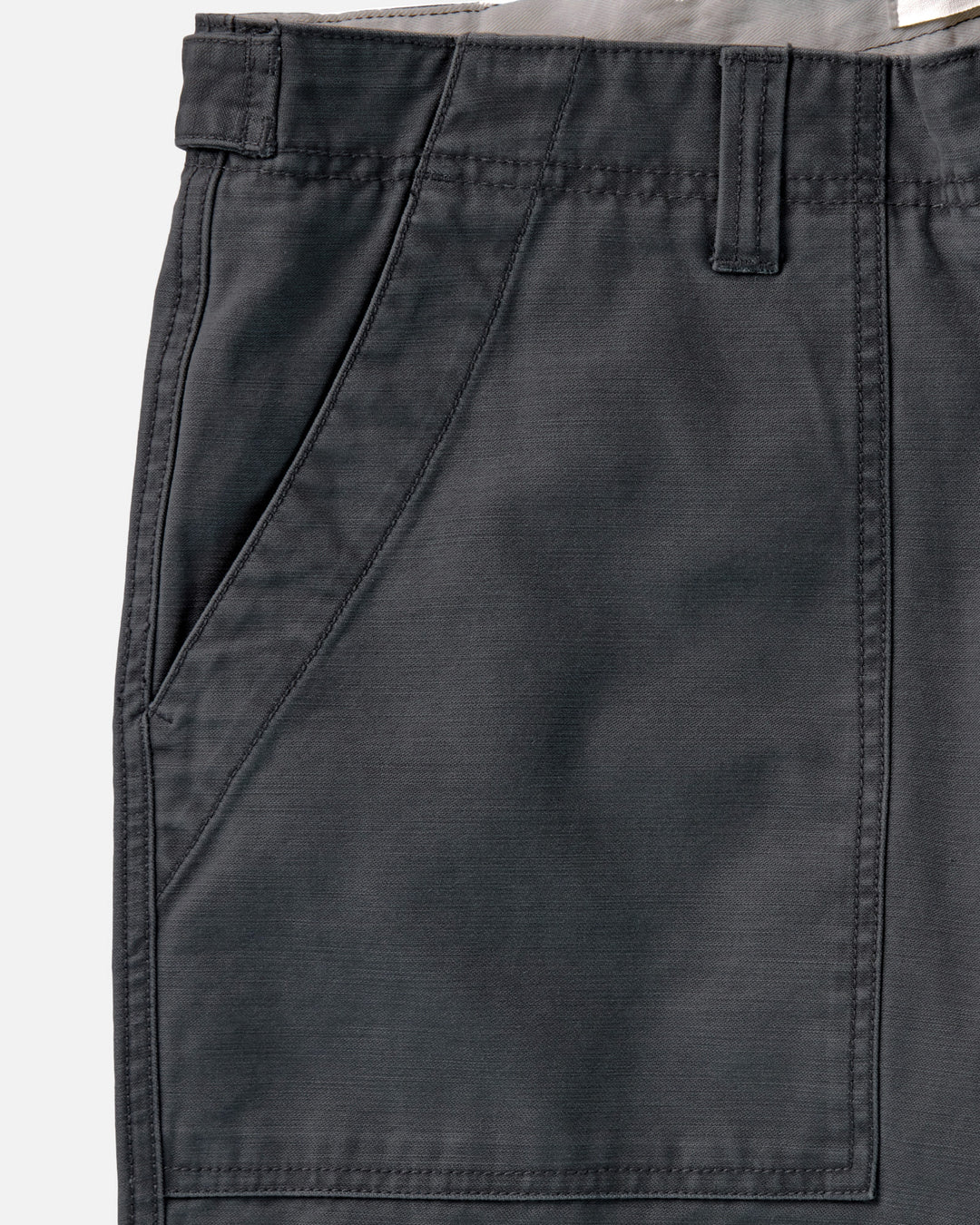 The Surplus Pant in Faded Black Reverse Sateen