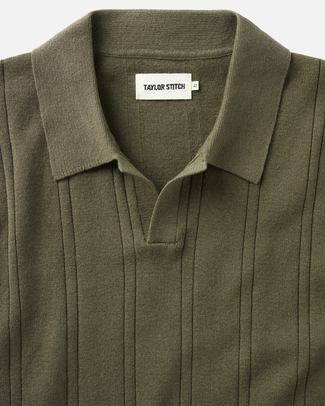 The Valencia Sweater Polo in Heather Cilantro Rib