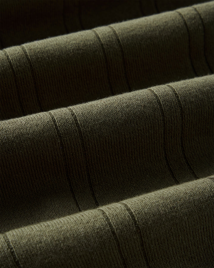 The Valencia Sweater Polo in Heather Cilantro Rib