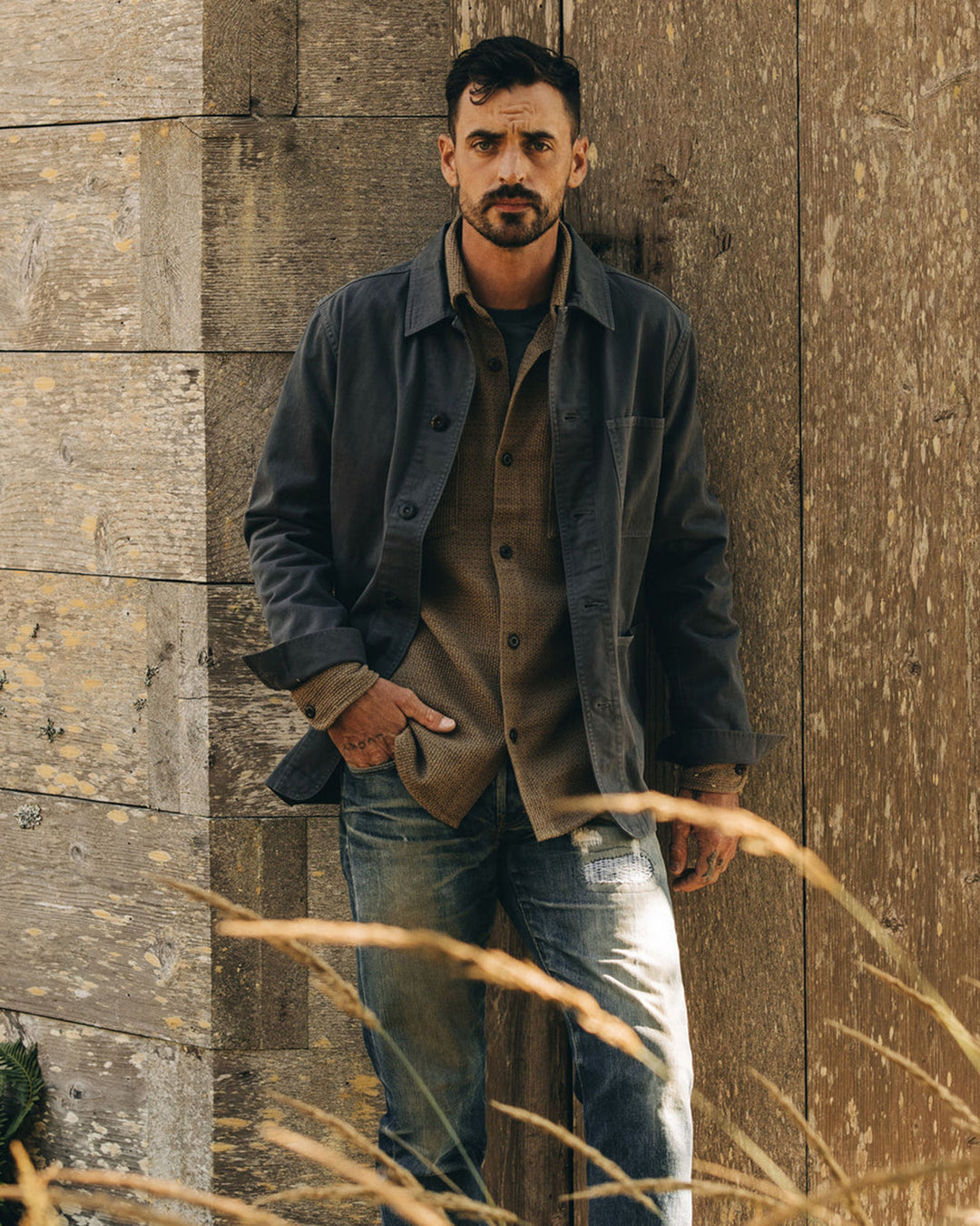 The Ojai Jacket in Organic Charcoal Foundation Twill