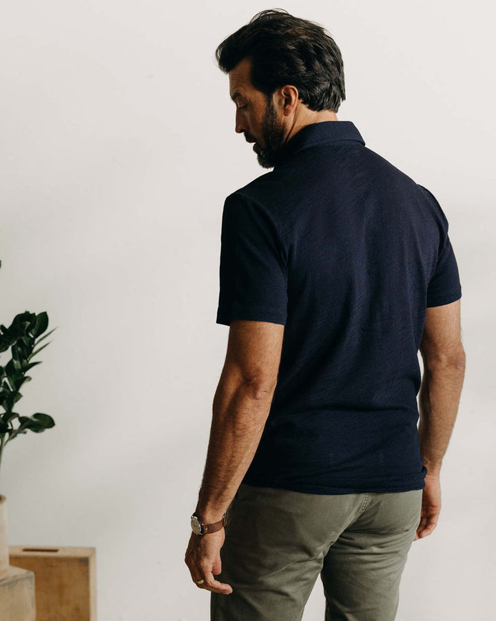 The Short Sleeve California in Rinsed Indigo Slub