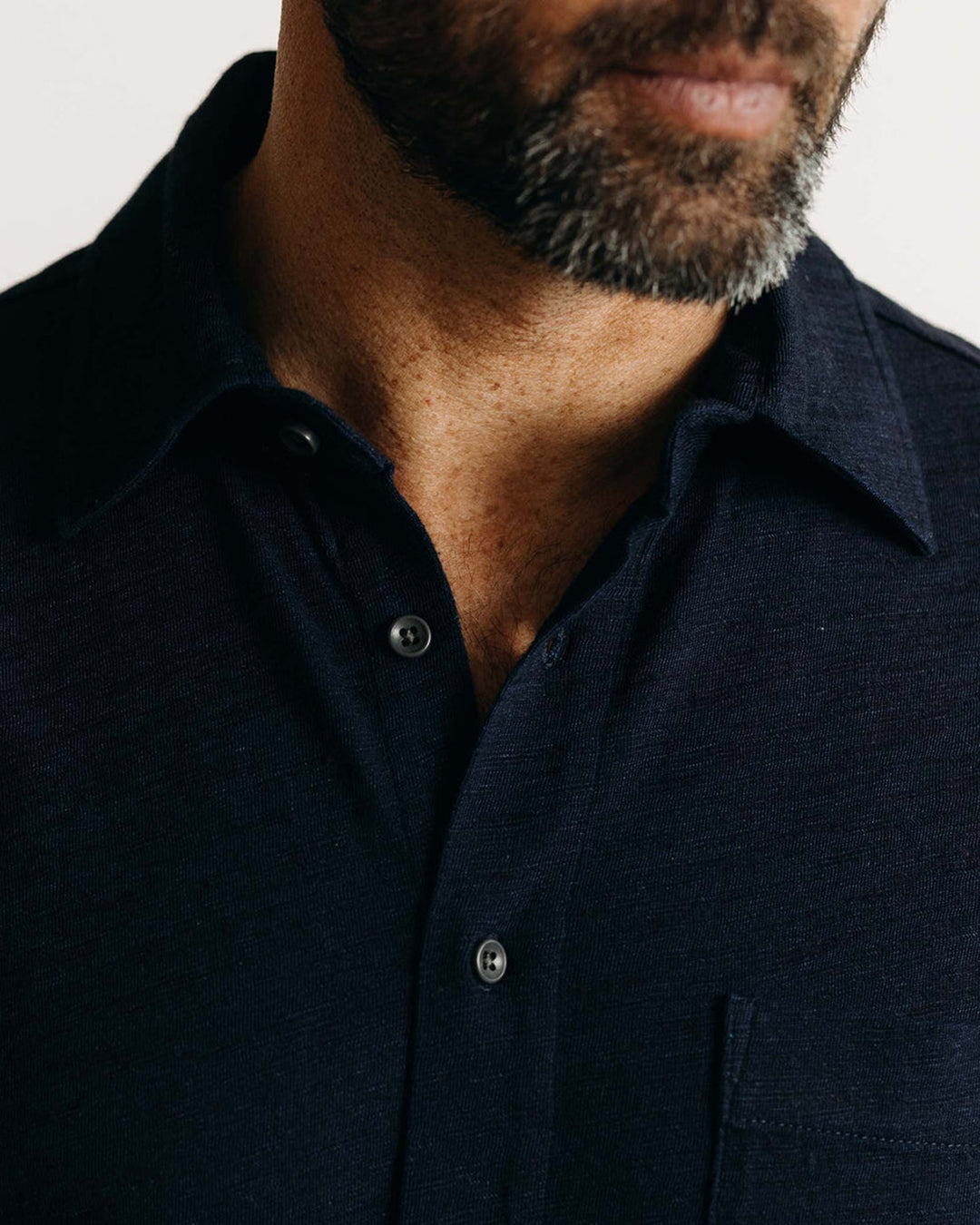 The Short Sleeve California in Rinsed Indigo Slub