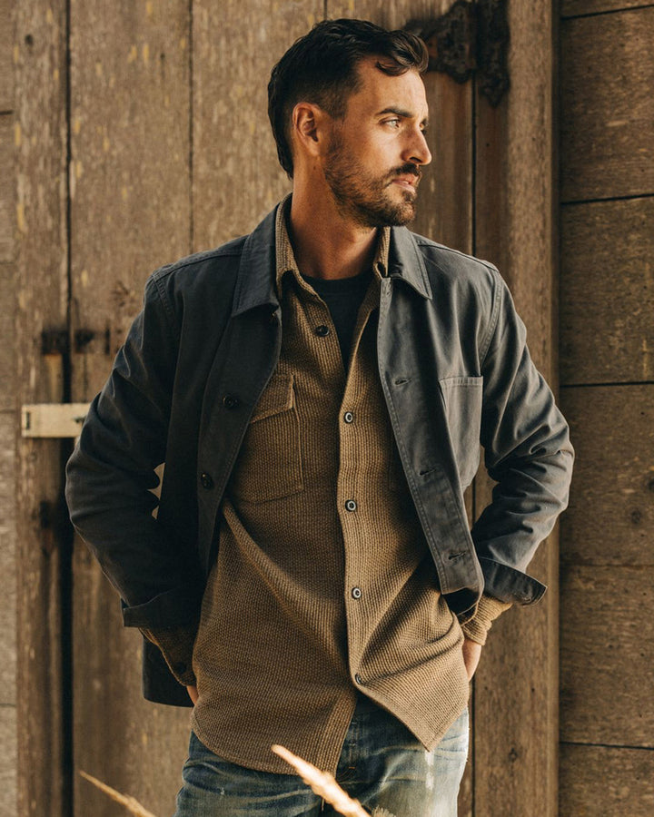 The Ojai Jacket in Organic Charcoal Foundation Twill