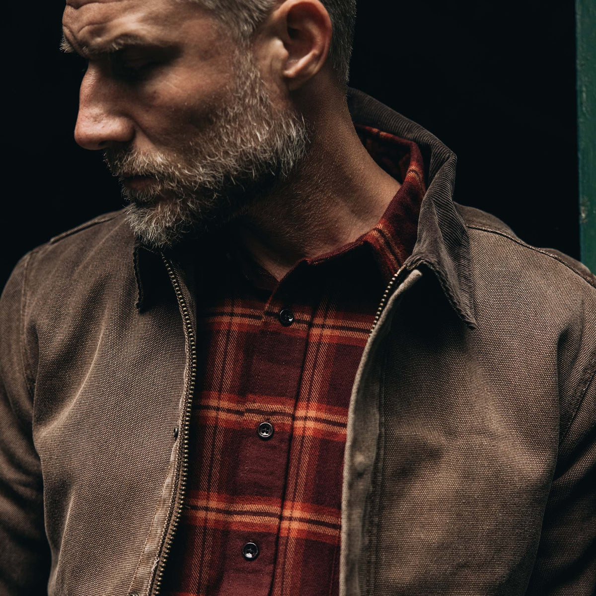 The Workhorse Jacket in Aged Penny Chipped Canvas