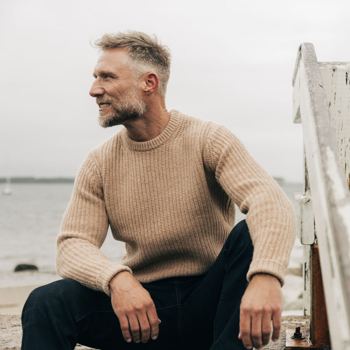 The Fisherman Sweater in Camel — The Revive Club
