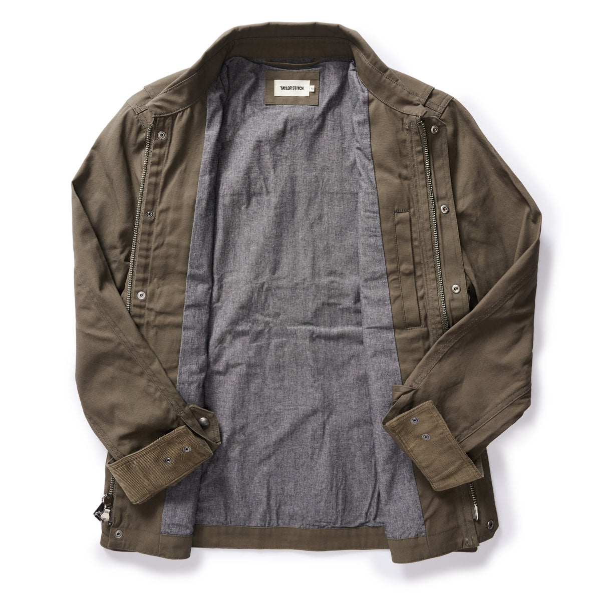The Pathfinder Jacket in Fatigue Olive Dry Wax