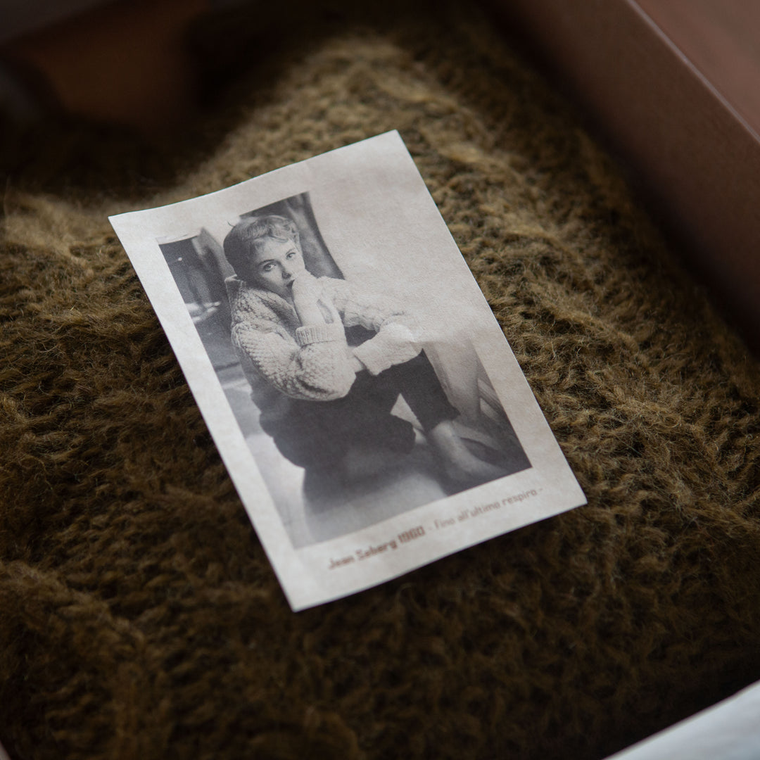 Jean Aran Crewneck in Olive