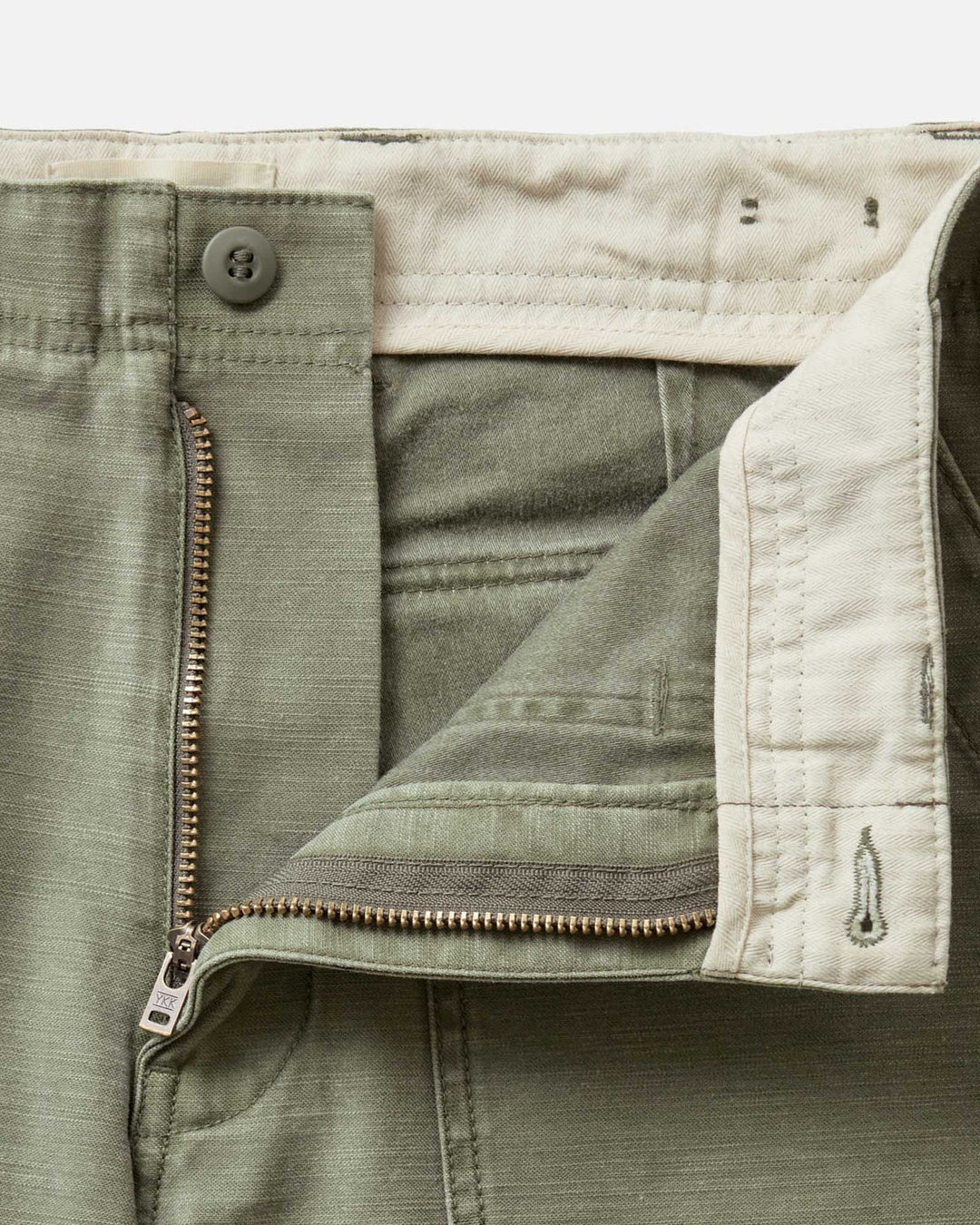 The Surplus Short in Field Olive Reverse Sateen