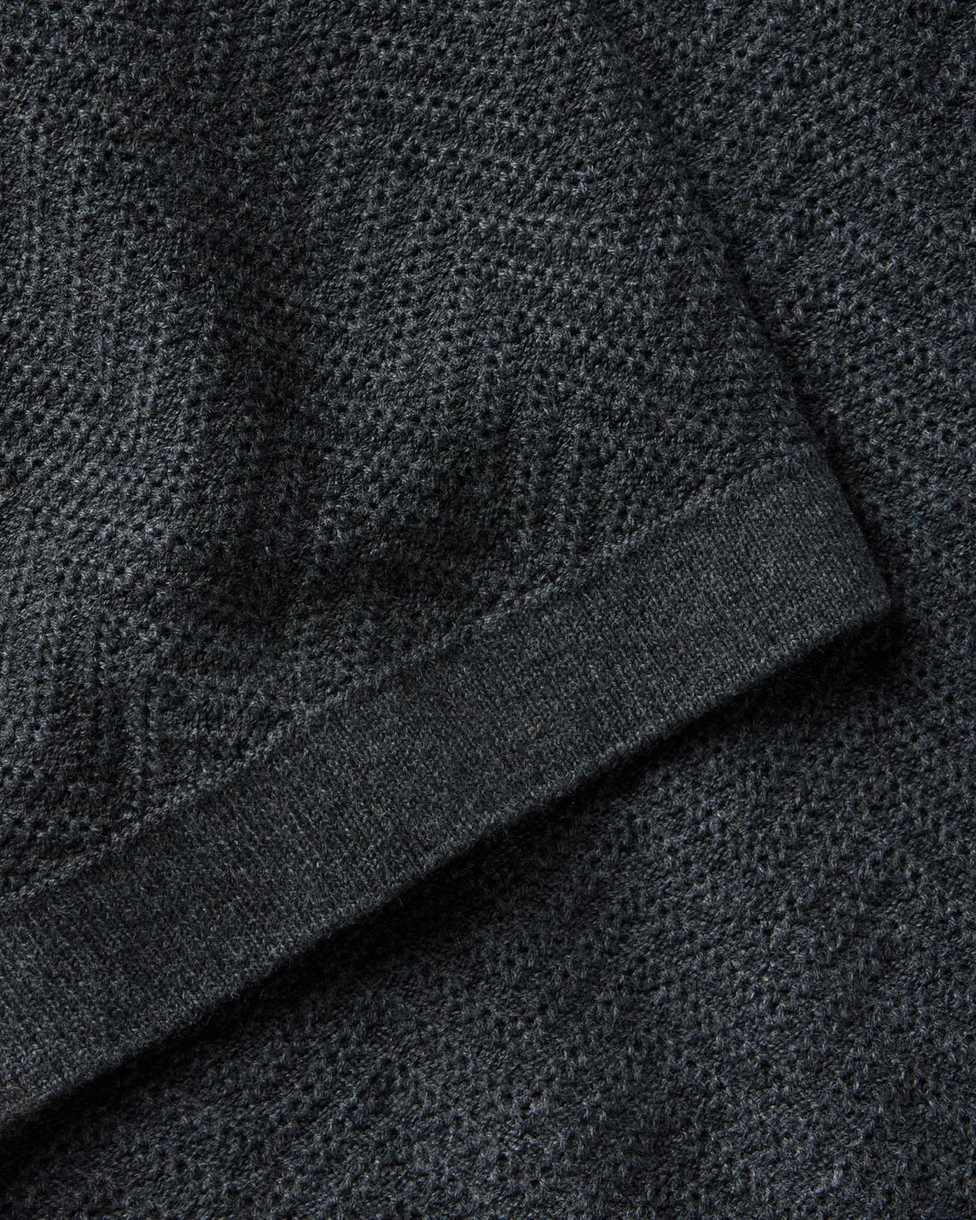 The Button Down Polo in Charcoal Herringbone