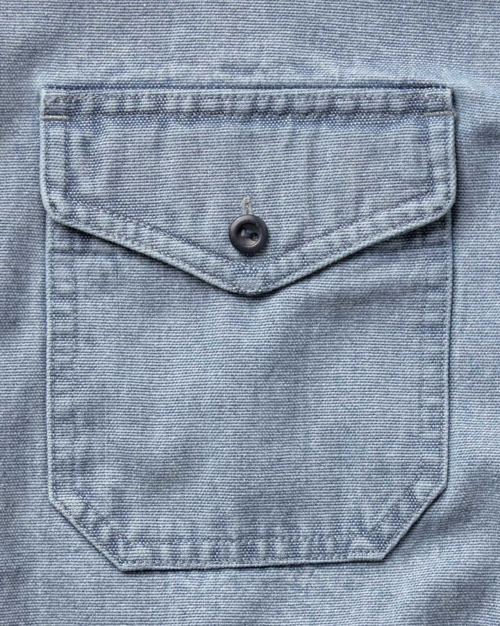 The Cadet Shirt in Washed Indigo Oxford