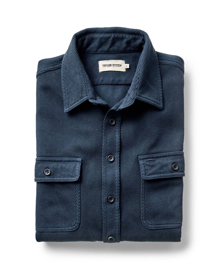The Ledge Shirt in Dark Navy Twill