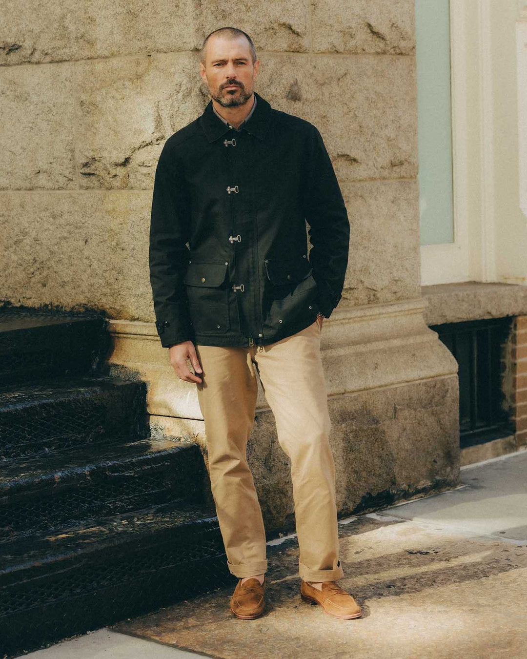 The Cinder Jacket in Coal Dry Wax