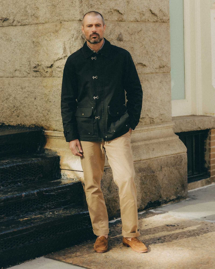 The Cinder Jacket in Coal Dry Wax