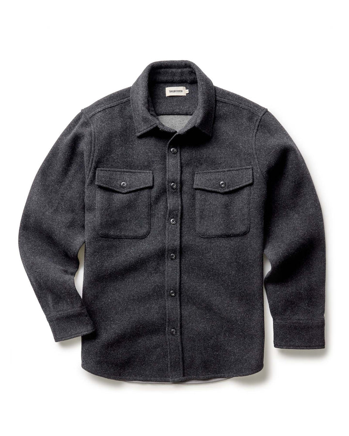 The Maritime Shirt Jacket in Heather Charcoal Wool