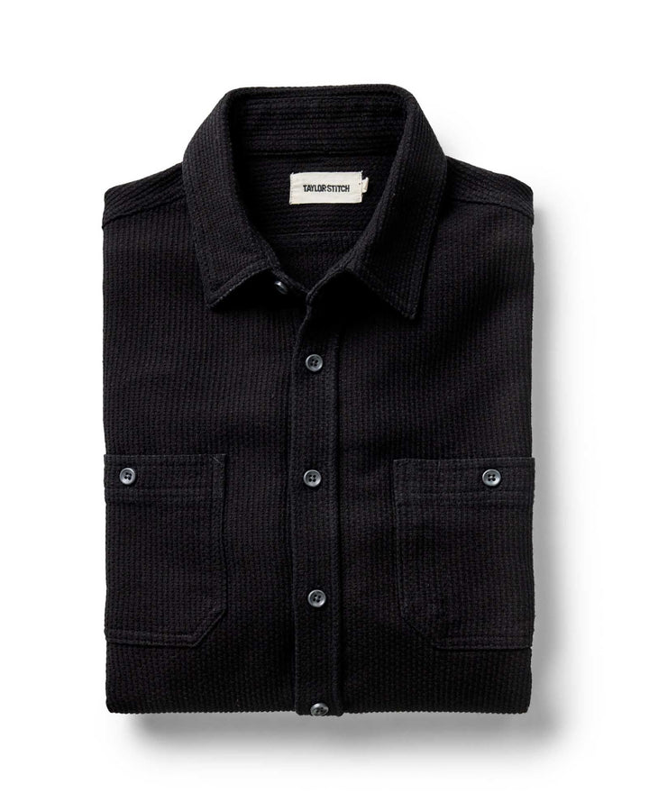 The Utility Shirt in Black Indigo Sashiko