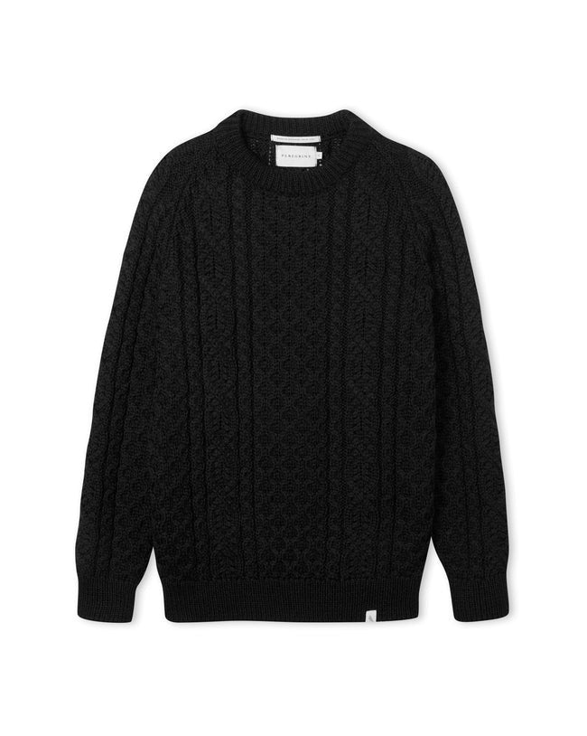 Hudson Aran Jumper in Navy