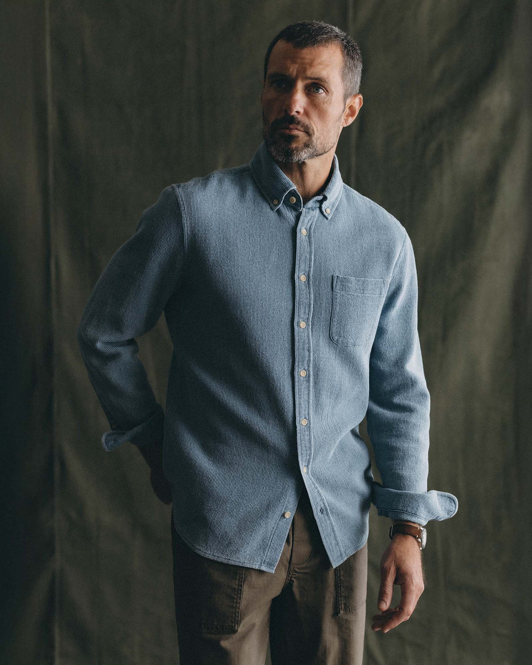 The Jack in Washed Indigo Waffle