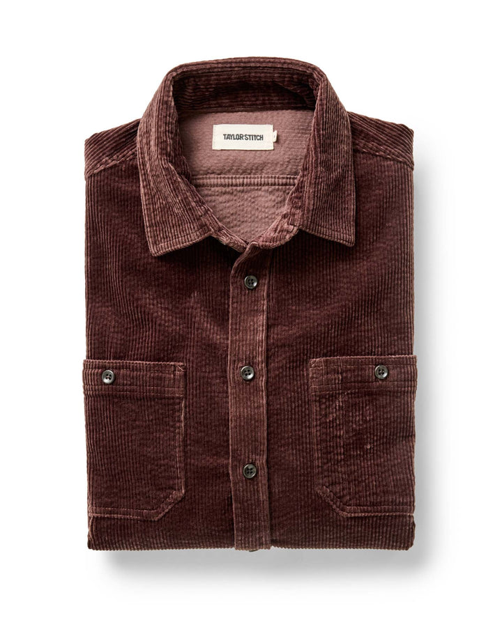 The Utility Shirt in  Burgundy Corduroy