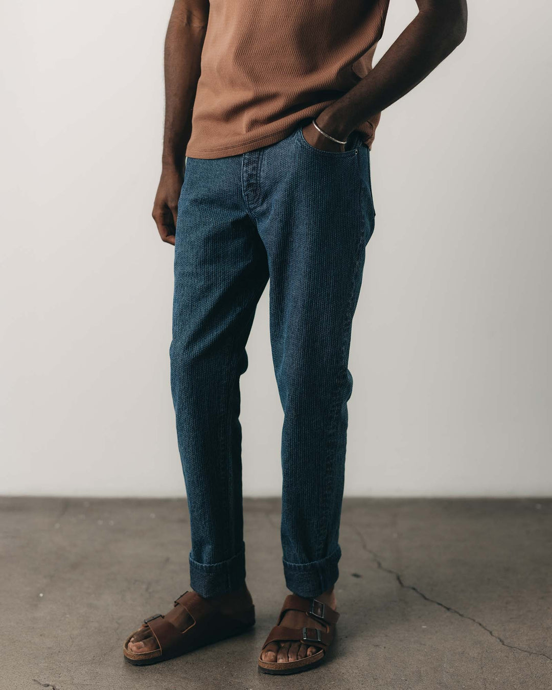The Democratic Jean in Japanese Washed Indigo Sashiko