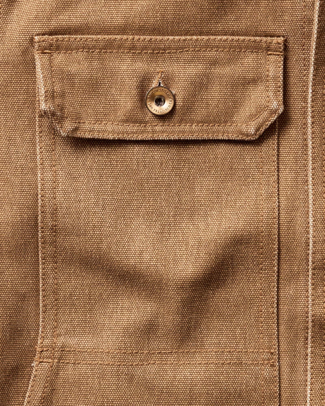 The Longshore Jacket in Tobacco Chipped Canvas