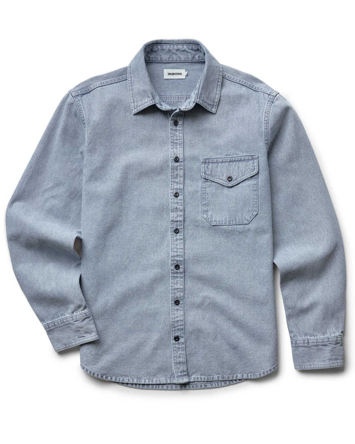 The Cadet Shirt in Washed Indigo Oxford