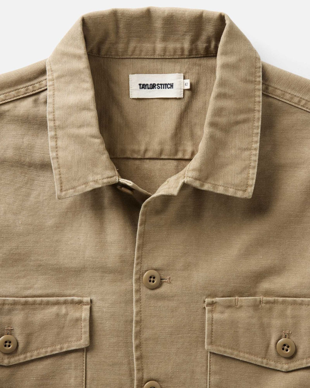The Surplus Shirt in Field Khaki Reverse Sateen