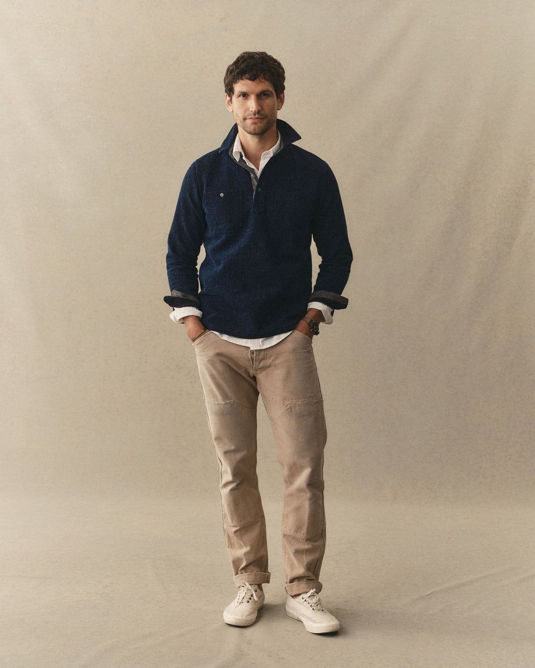 The Canal Popover in Rinsed Indigo