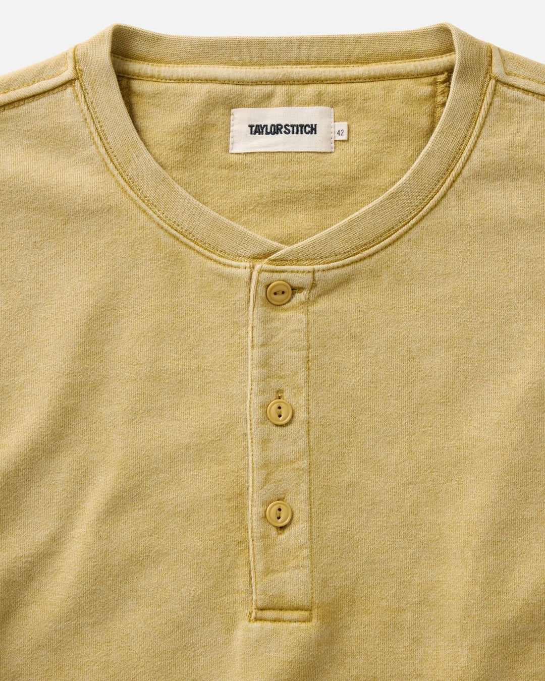The Sunset Henley in Washed Goldfinch Terry