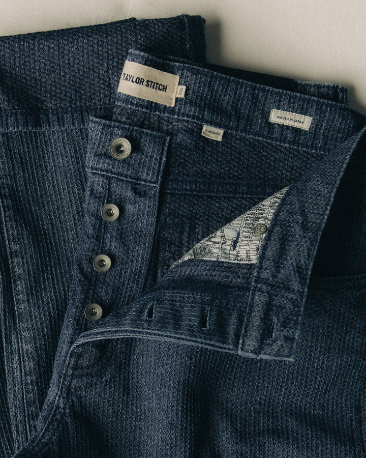 The Democratic Jean in Japanese Washed Indigo Sashiko