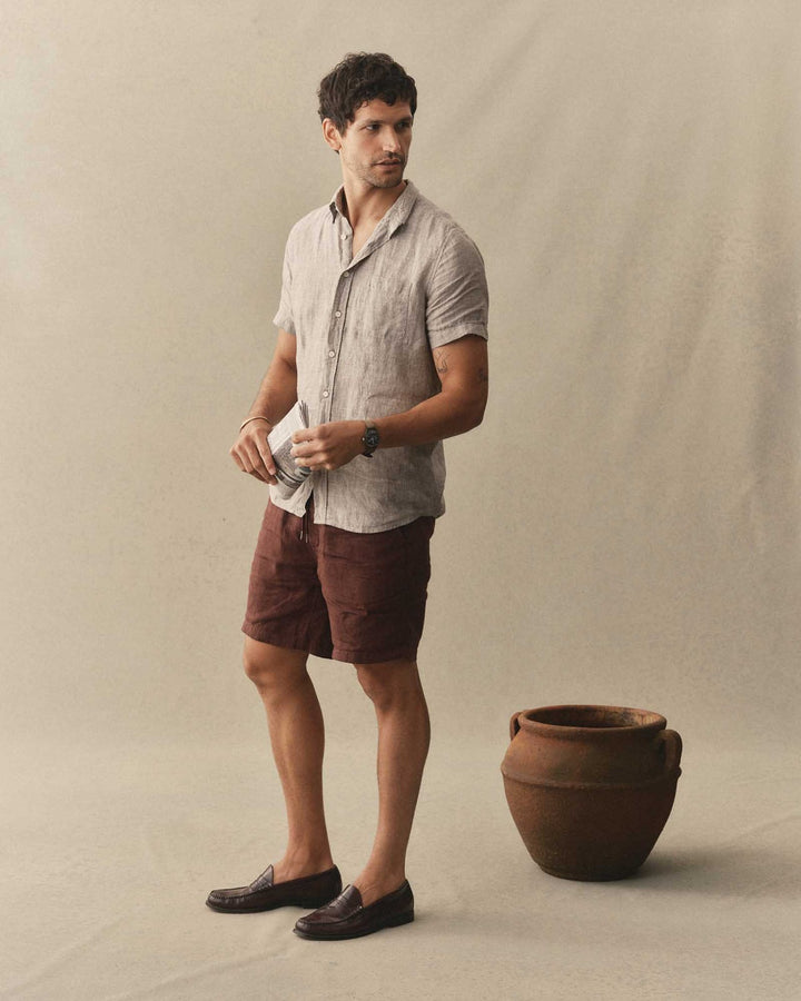 The Apres Short in Burgundy Hemp