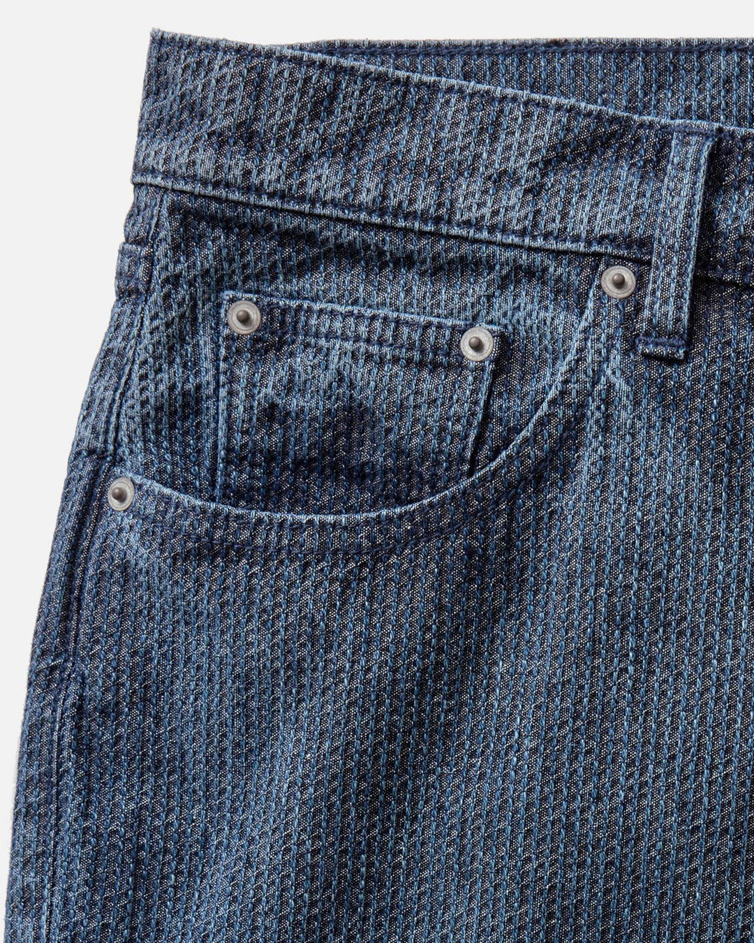 The Democratic Jean in Japanese Washed Indigo Sashiko