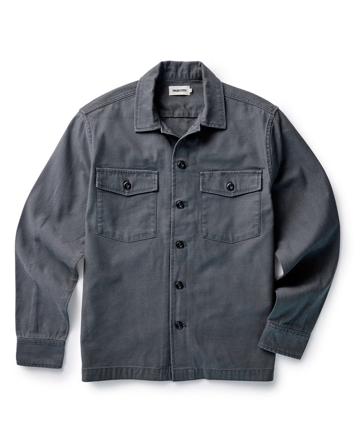 The Surplus Shirt in Faded Black Reverse Sateen