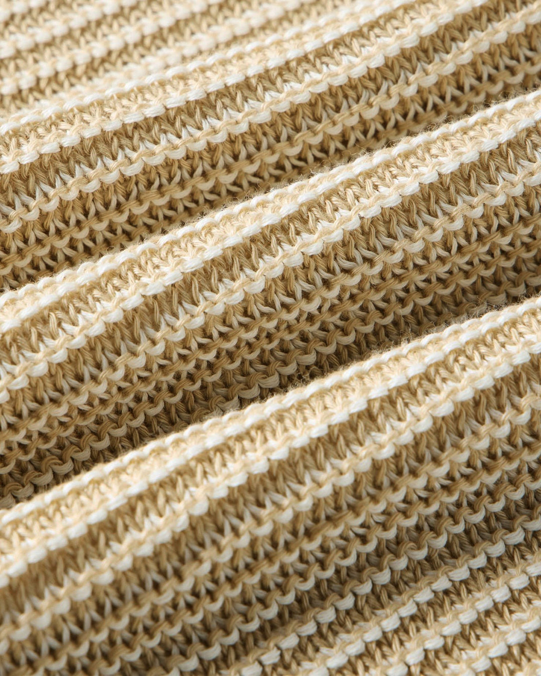 The Valencia Sweater Polo in Sand Stripe