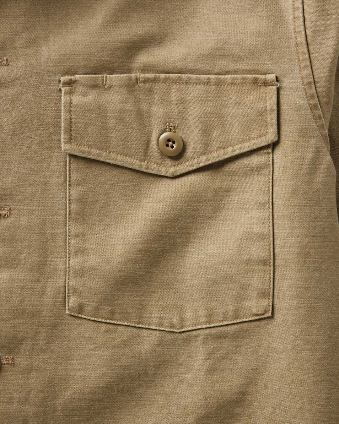 The Surplus Shirt in Field Khaki Reverse Sateen