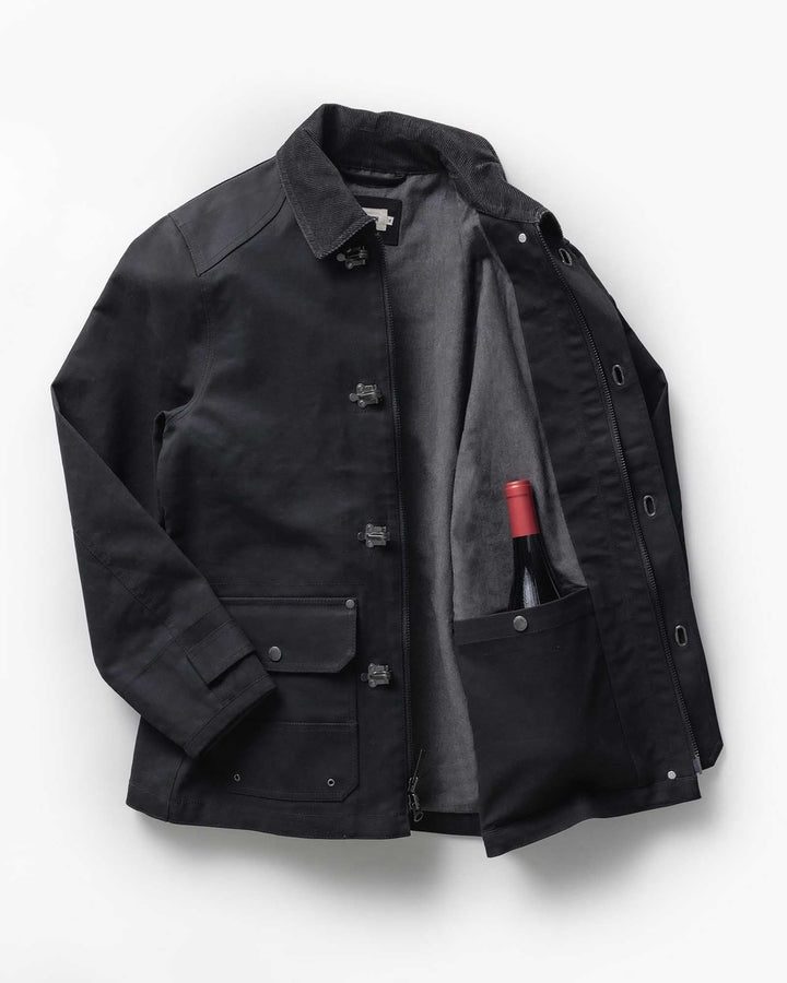 The Cinder Jacket in Coal Dry Wax