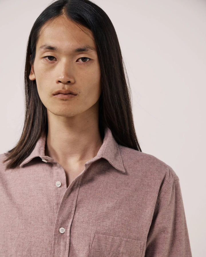 Paul Shirt in Powder Pink Flannel