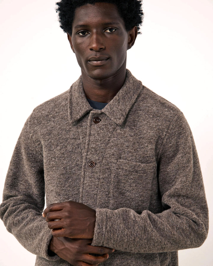 The Service Jacket in Taupe Wool