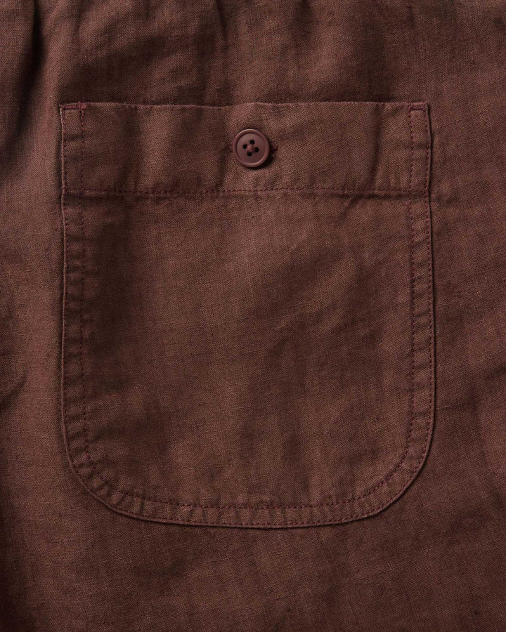 The Apres Short in Burgundy Hemp