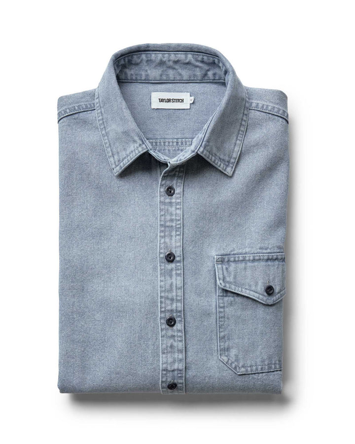 The Cadet Shirt in Washed Indigo Oxford