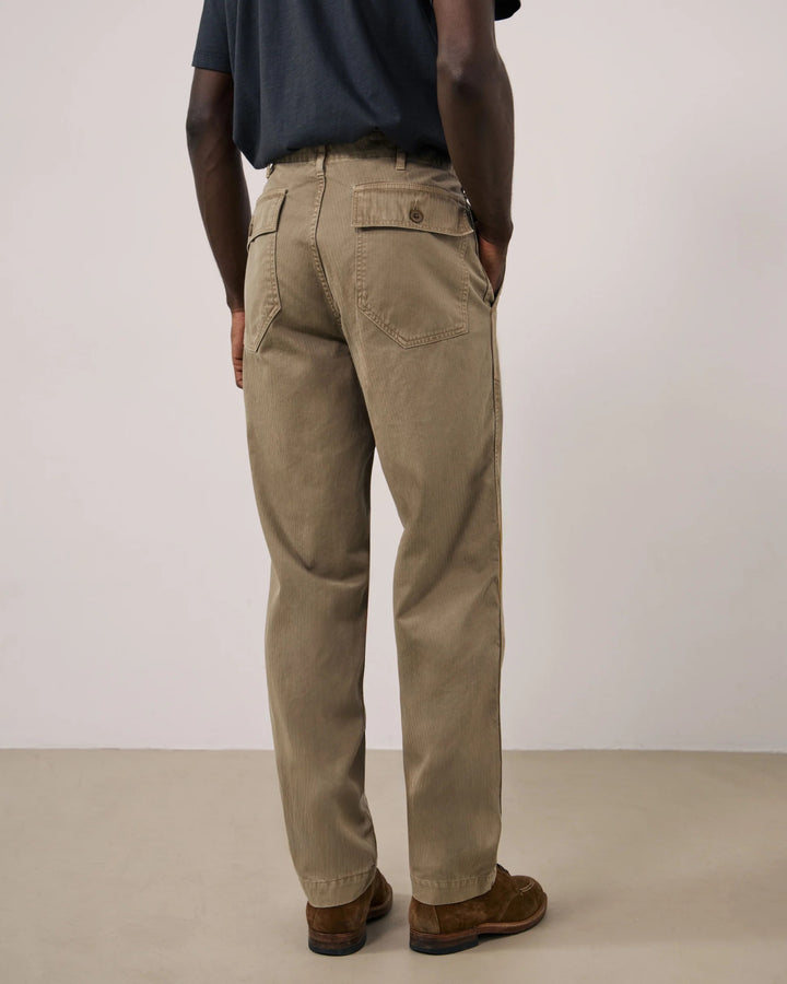 Fatigues in Khaki Herringbone