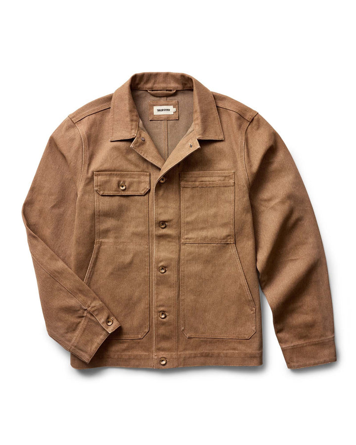 The Longshore Jacket in Tobacco Chipped Canvas