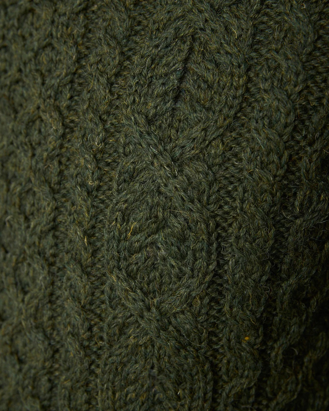 Hudson Aran Jumper in Olive